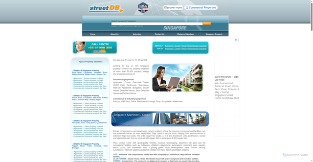 Security scan screenshot of https://property.streetdb.com