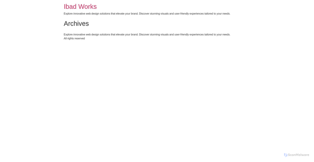Security scan screenshot of https://ibadworks.com/