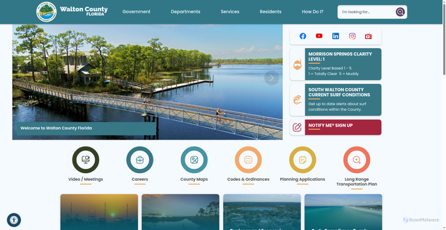 Security scan screenshot of https://mywaltonfl.gov/