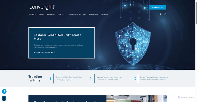 Security scan screenshot of https://convergint.com