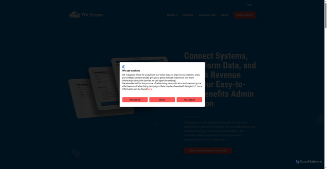 Security scan screenshot of https://tpastream.com
