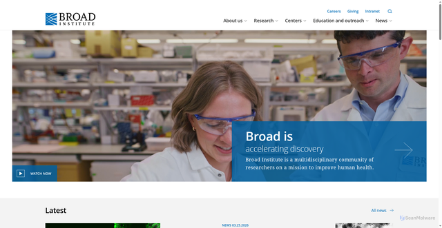 Security scan screenshot of https://www.broadinstitute.org