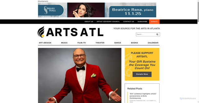 Security scan screenshot of https://www.artsatl.org/atlanta-jewish-film-festival-and-the-aso-celebrate-the-music-of-classic-films/