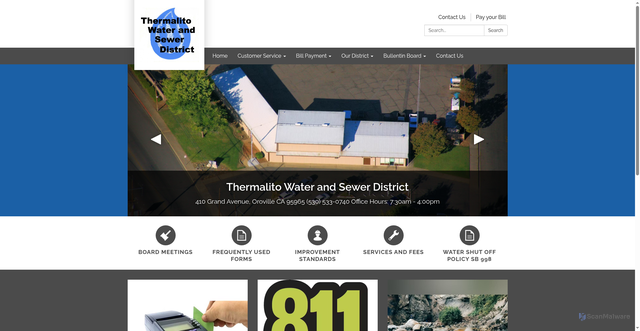 Security scan screenshot of https://www.thermalitowsca.gov/