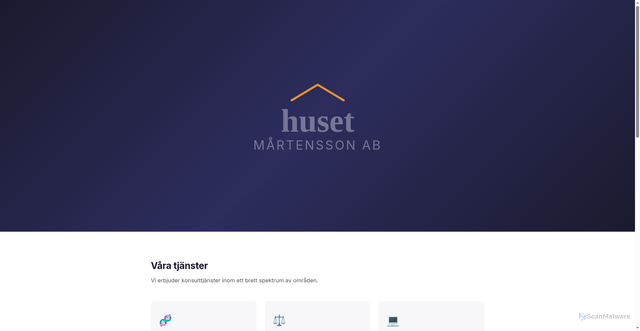 Security scan screenshot of https://husetmartensson.se