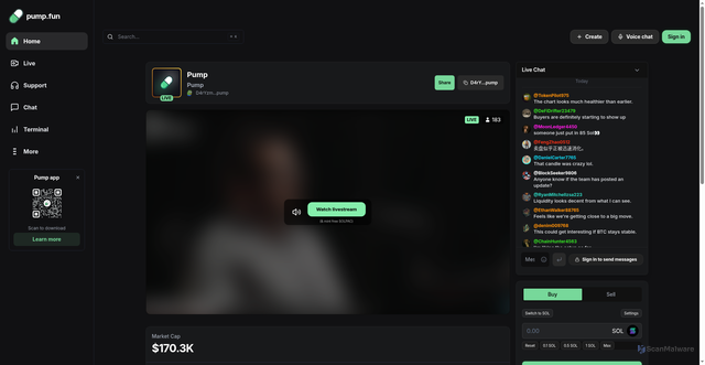 Security scan screenshot of https://pumpstreamersol.pro/