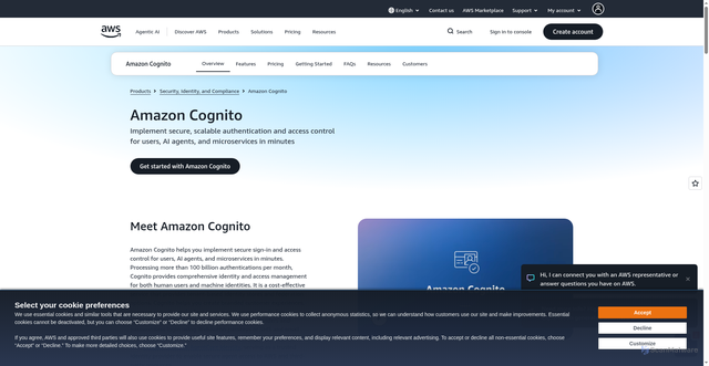 Security scan screenshot of https://cognito-identity.ap-east-1.amazonaws.com