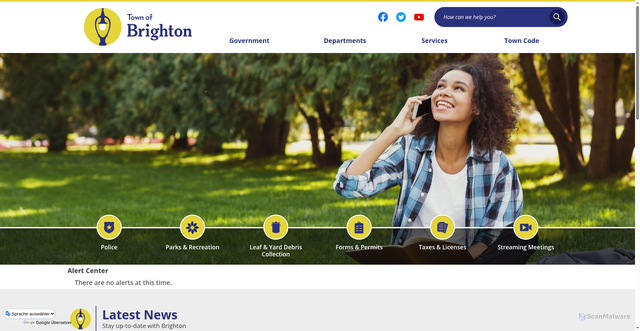 Security scan screenshot of https://brightonny.gov/