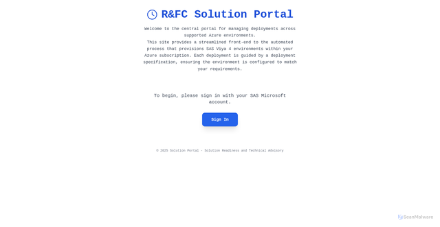 Security scan screenshot of https://srta-solutions.zero.sas.com