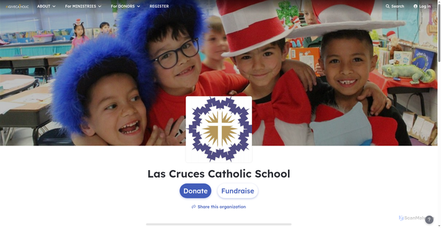 Security scan screenshot of https://www.igivecatholic.org/organization/las-cruces-catholic-school