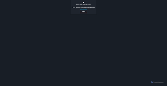 Security scan screenshot of https://svportal.genetec.com