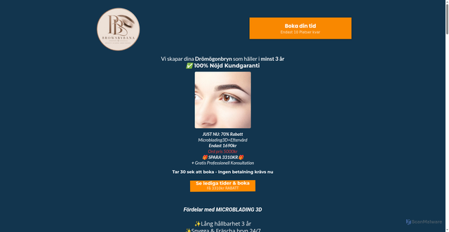Security scan screenshot of https://browsbybana.se