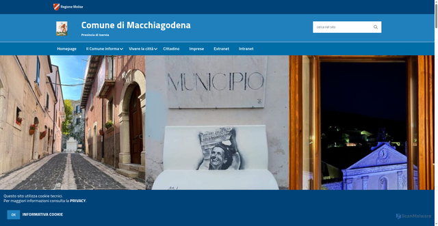 Security scan screenshot of https://www.comune.macchiagodena.is.it/hh/index.php
