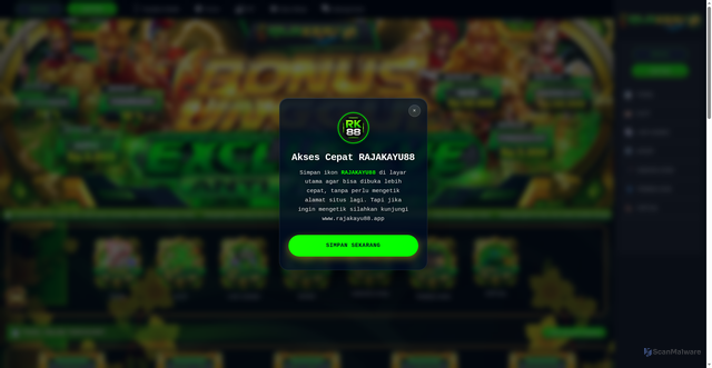 Security scan screenshot of https://kayu.club/mobile/$%7BlistGameSlot.%7D