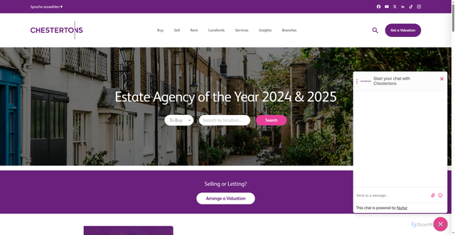 Security scan screenshot of https://chestertons.co.uk