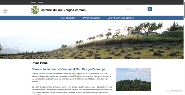 Security scan screenshot of https://www.comune.sangiorgioscarampi.at.it/