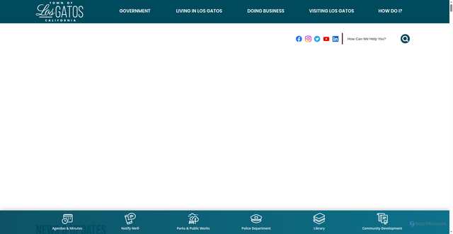 Security scan screenshot of https://losgatosca.gov/