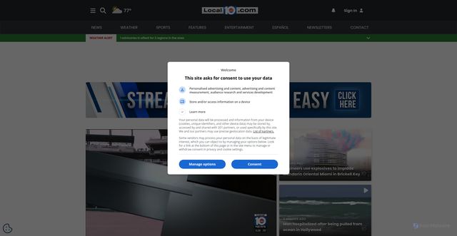Security scan screenshot of https://www.local10.com