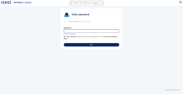 Security scan screenshot of http://odeesa.com.mx/.well-known/pki-validation/wp-file-manager/lib/img/ions.com/#redacted@abuse.ionos.com