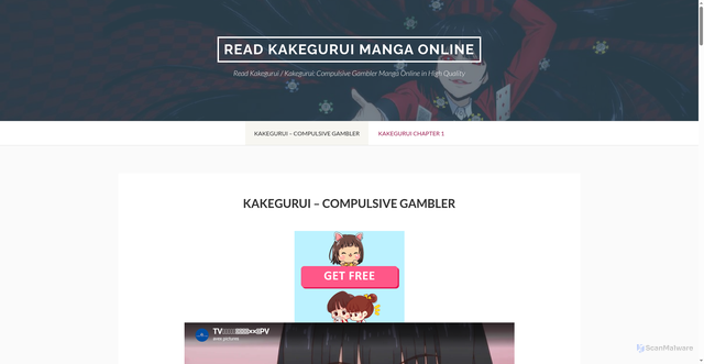 Security scan screenshot of https://cdn.readkakegurui.com