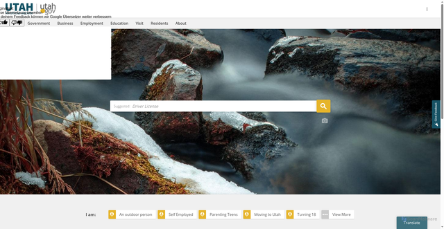 Security scan screenshot of https://www.utah.gov