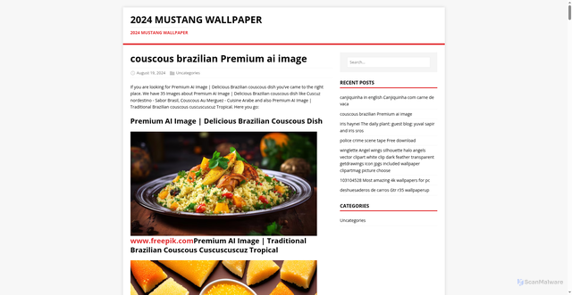 Security scan screenshot of https://2024mustangwallpaper.pages.dev/post/couscous-brazilian/