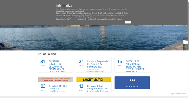 Security scan screenshot of https://www.ordineingegneribrindisi.it/