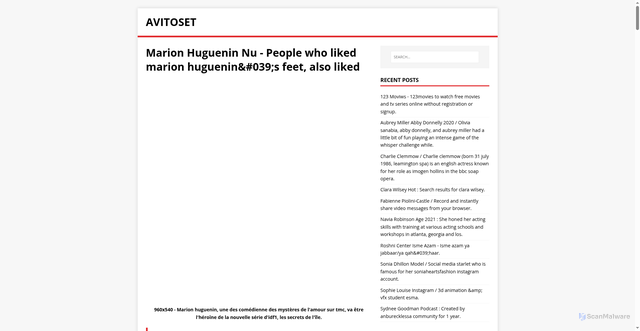 Security scan screenshot of https://toseviar.pages.dev/post/marion-huguenin-nu/