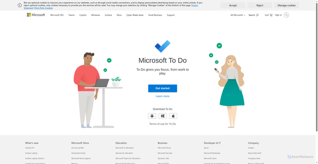 Security scan screenshot of https://to-do.office.com/