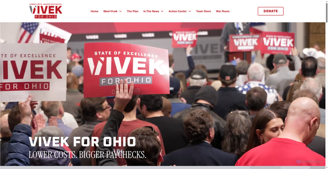 Security scan screenshot of https://vivekforohio.com/