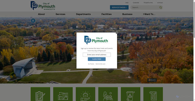 Security scan screenshot of https://www.plymouthmn.gov/