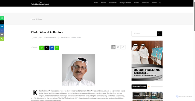 Security scan screenshot of https://dubai-businesscapital.com/faces/khalaf-ahmad-al-habtoor/