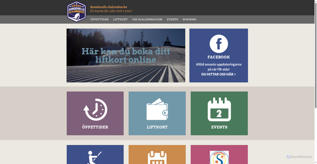 Security scan screenshot of https://sundsvallsslalombacke.se