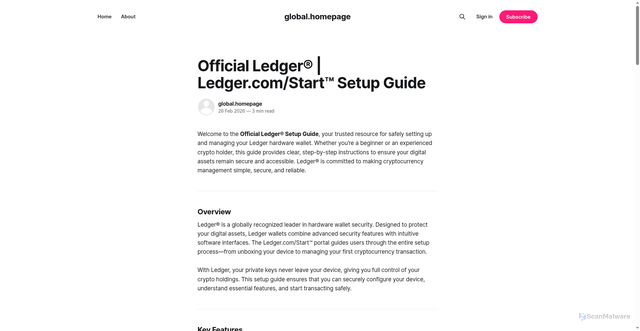 Security scan screenshot of https://global-platform.ghost.io/enus-start/