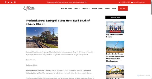 Security scan screenshot of https://www.virtualbx.com/construction-preview/fredericksburg-springhill-suites-hotel-eyed-south-of-historic-district/