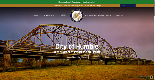 Security scan screenshot of https://www.cityofhumbletx.gov/