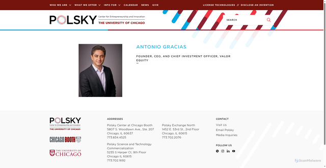 Security scan screenshot of https://polsky.uchicago.edu/people/antonio-gracias/