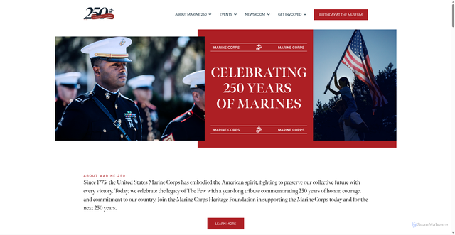 Security scan screenshot of https://www.marine250.com/