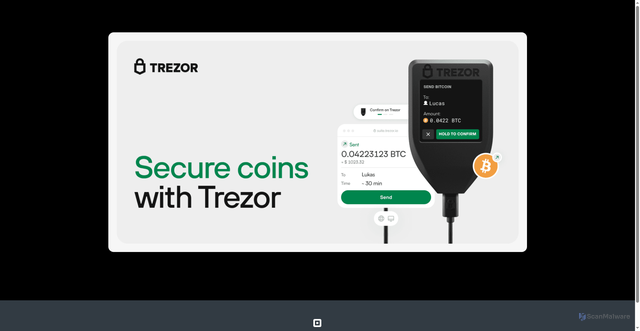Security scan screenshot of https://welcome-trezr-suite.square.site