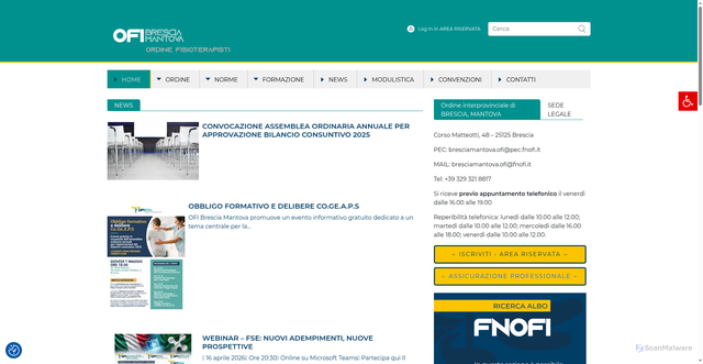 Security scan screenshot of https://www.fnofi.it/ofi-brescia/
