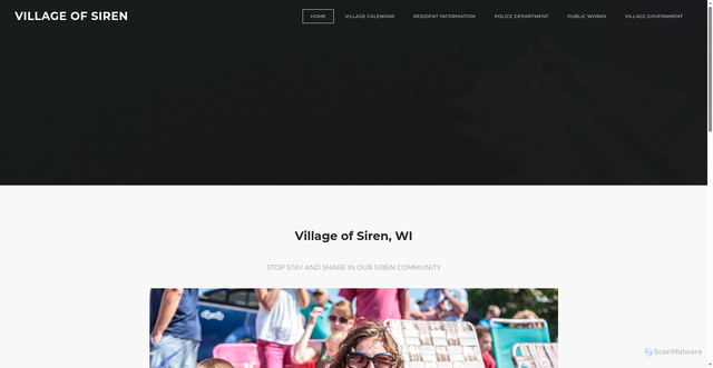 Security scan screenshot of https://villageofsirenwi.gov/