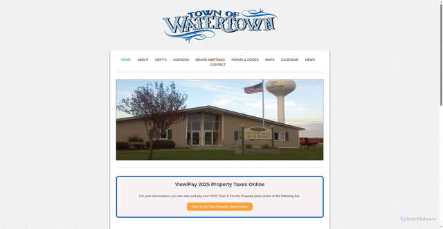 Security scan screenshot of https://townofwatertownny.gov/