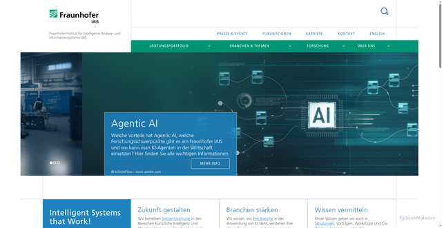 Security scan screenshot of https://www.iais.fraunhofer.de/