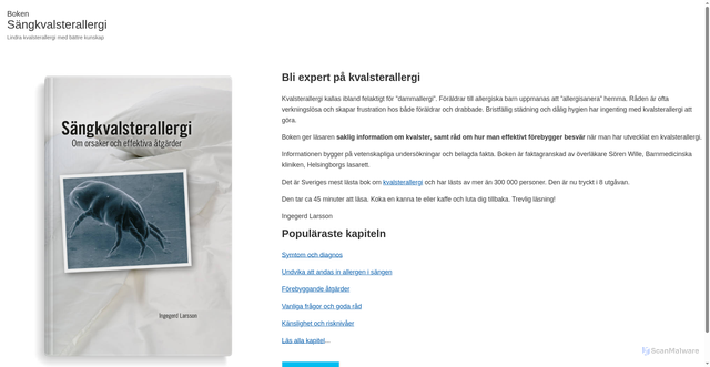 Security scan screenshot of https://kvalsterallergi.se