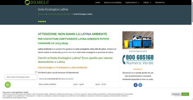 Security scan screenshot of https://www.latinambiente.it