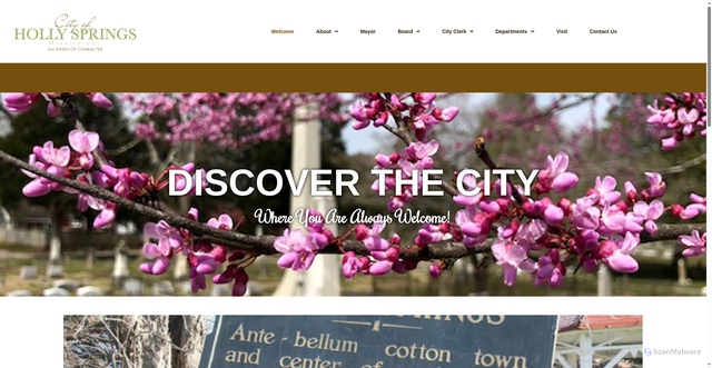 Security scan screenshot of https://hollyspringsms.gov/