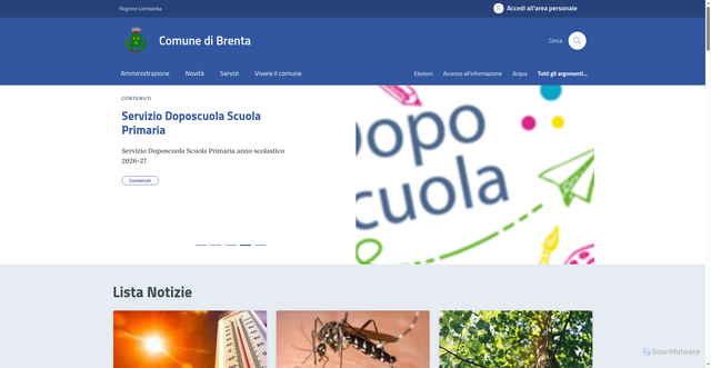 Security scan screenshot of https://www.comune.brenta.va.it