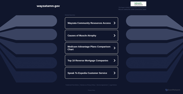 Security scan screenshot of http://wayzatamn.gov/