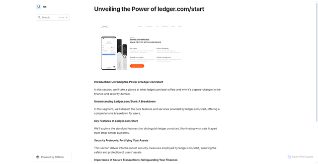 Security scan screenshot of https://leqrumsrti.gitbook.io/us/
