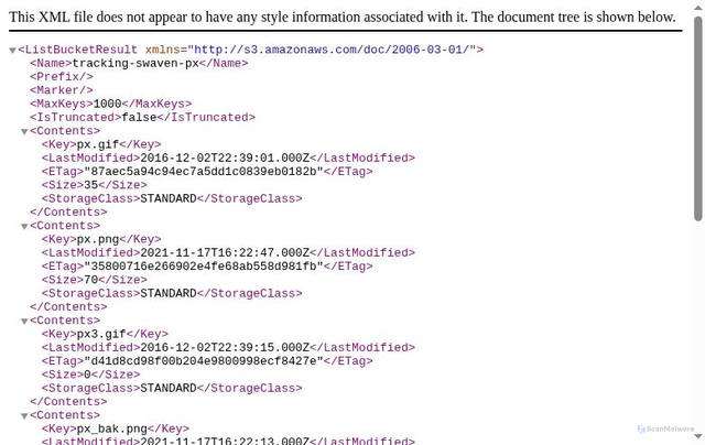 Security scan screenshot of https://wtb-api-hub.swaven.com/